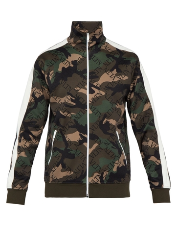 ÁO  VALENTINO  Camouflage-print track top