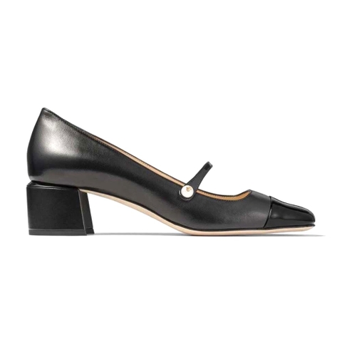 GIÀY Jimmy Choo Women Elisa 45 Black Nappa and Patent Leather Pumps