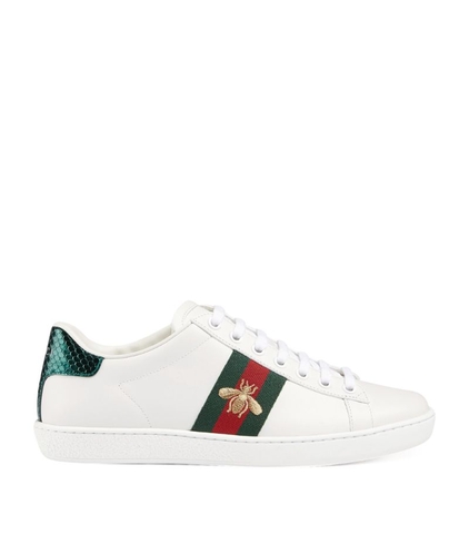 GIÀY GUCCI Leather Embroidered Ace Sneakers