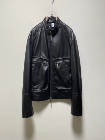 ÁO BERLUTI LEATHER JACKET BLACK