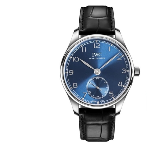 Đồng hồ IWC Stainless Steel Portugieser Automatic mặt số màu xanh blue