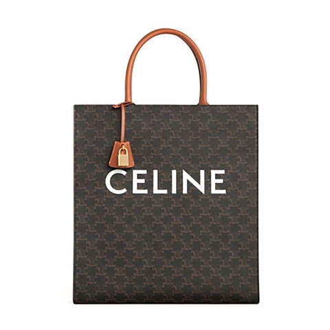 TÚI Celine Women Vertical Cabas in Triomphe Canvas