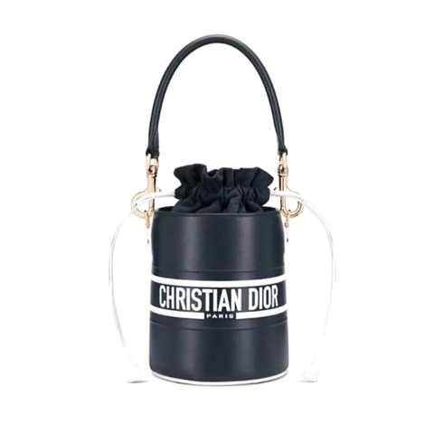 TÚI Dior Women Small Dior Vibe Bucket Bag Blue Smooth Calfskin
