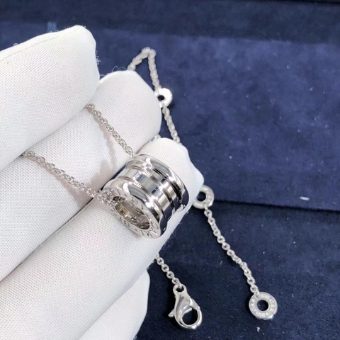 DÂY CHUYỀN VÀNG TRẮNG BVLGARI B.zero1 Small Round Pendant 18K White Gold Necklace