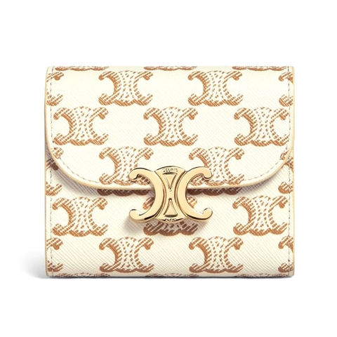 Ví Celine Women Small Triomphe Wallet in Triomphe Canvas