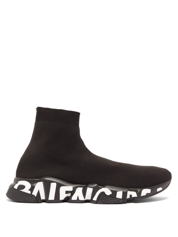GIÀY BALENCIAGA Speed graffiti-logo sock trainers