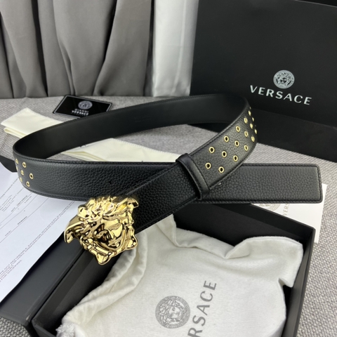 DÂY LƯNG VERSACE MEDUSA HEAD CALFSKIN LEATHER Khóa vàng