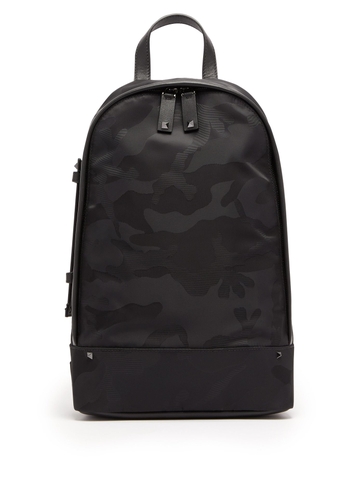 BALO VALENTINO  Camouflage cross-body nylon backpack