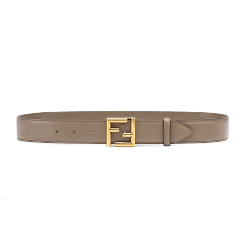 DÂY LƯNG Fendi Women Belt with Loop and FF Stud Buckle-Silver