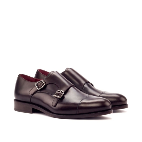 HENDERSON SHOES PERSONALIZATION RUSSO Dark Brown Double-Monk HANDCRAFTED SHOES