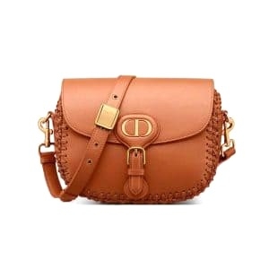 TÚI Dior Women Medium Dior Bobby Bag Grained Calfskin with Whipstitched Seams-Brown Top Quality