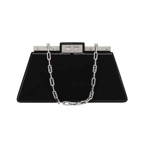 TÚI FENDI Women Peekaboo Cut Medium Black Leather Bag
