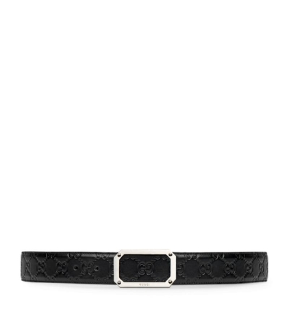 DÂY LƯNG GUCCI  Leather GG Supreme Belt khóa trắng