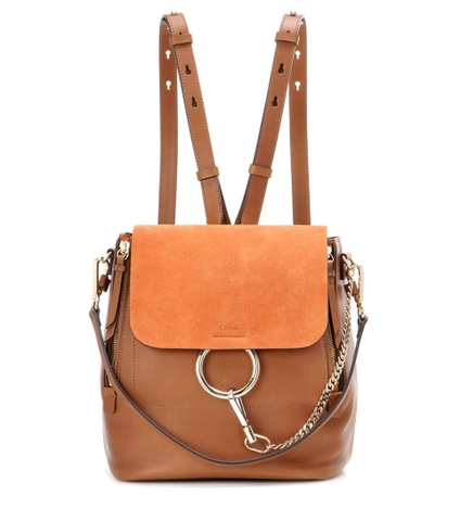 BALO CHLOÉ Faye leather and suede backpack
