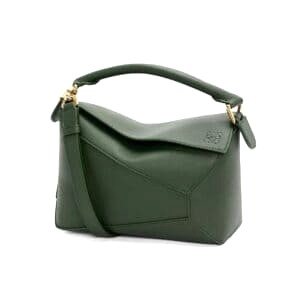 Túi Loewe Unisex Small Puzzle Bag in Classic Calfskin-Green