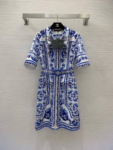 VÁY DOLCE & GABBANA Mediterranean Party Midi Dress High Classy