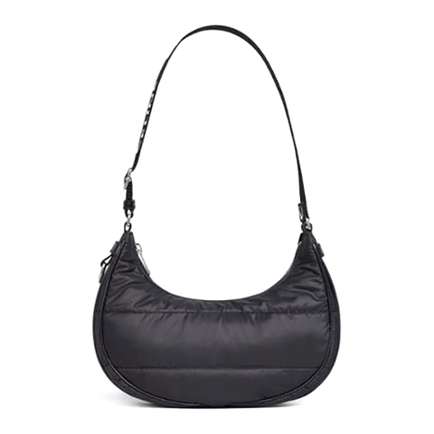 TÚI Celine Women Medium Ava Bag with Celine Strap in Quilted Nylon-Black