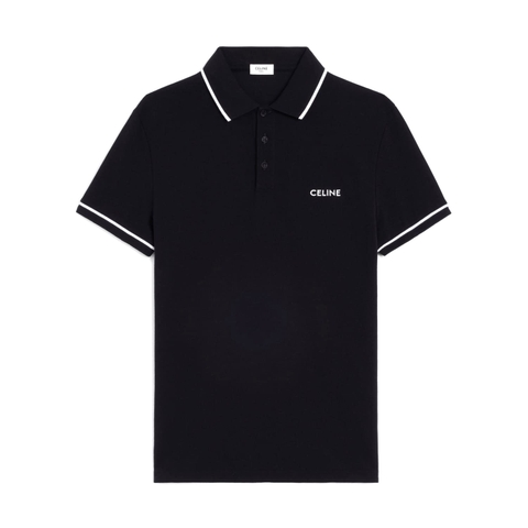 ÁO CELINE LOGO POLO SHIRT BLACK