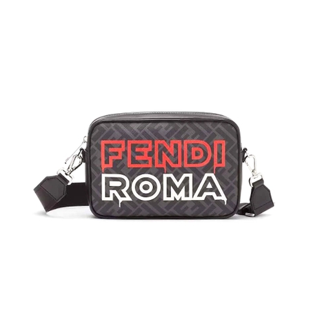 TÚI FENDI Camera Case Lunar New Year Capsule Gray Fabric Bag