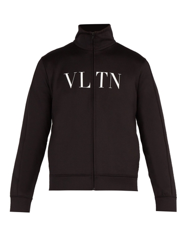 ÁO VALENTINO  Logo-print zip-through track jacket