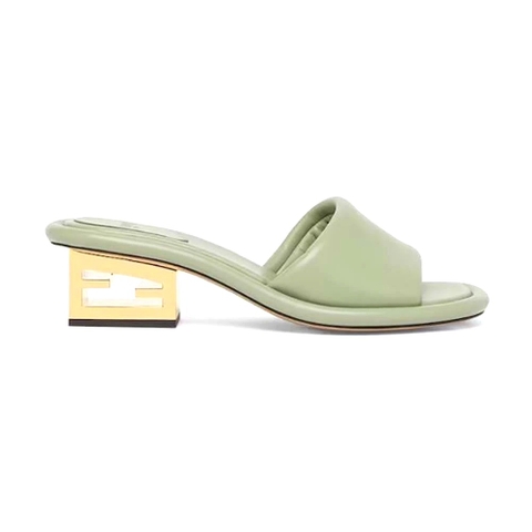 GUỐC Fendi Women Baguette Green Nappa Leather Slides