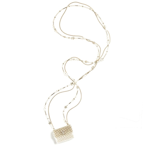 DÂY CHUYỀN CHANEL 23A DOUBLE CC PEARLS HANDMADE