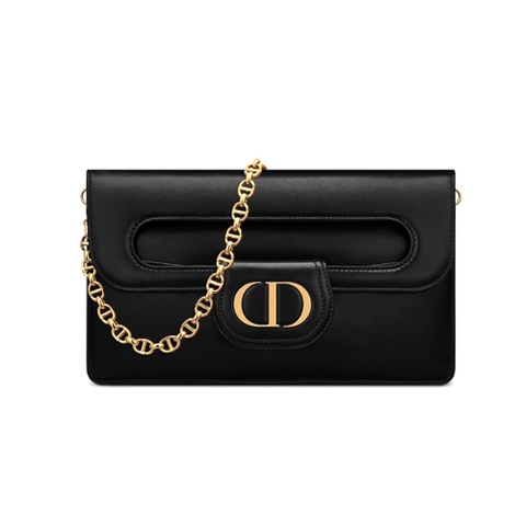 TÚI Dior Women Medium Diordouble Bag Smooth Calfskin-Black