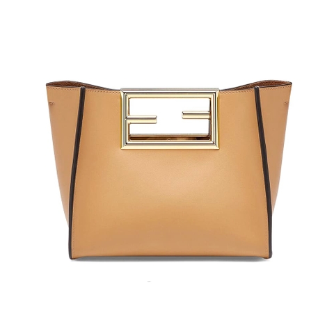 TÚI FENDI Women Way Small Made of Camellia-Colored Leather Bag-Brown