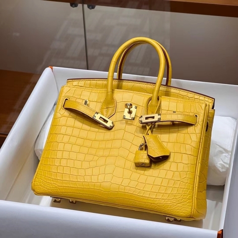 Túi Hermes Birkin Amber Niloticus 25CM Handmade khâu tay(Giá liên hệ)