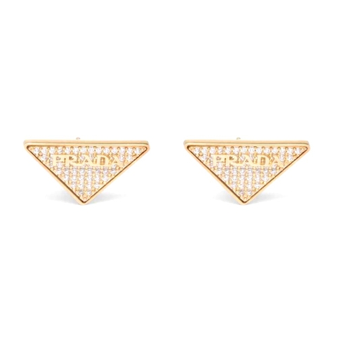 Bông tai Prada Crystal Logo Jewels Zirconia Earrings