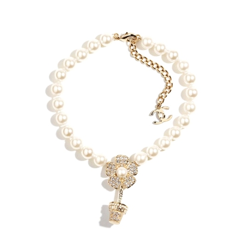 LẮC TAY CHANEL CAMELLIA FLOWERS PEARLS NGỌC TRAI