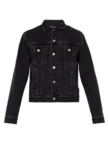 ÁO BALENCIAGA  Washed denim jacket