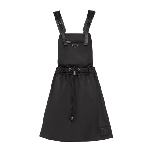 VÁY Prada Women Re-Nylon Gabardine Pinafore Dress-Black