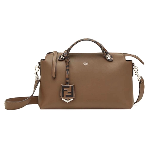 TÚI FENDI Women By the Way Regular Leather Boston Bag-Brown