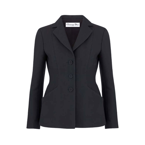 ÁO Dior Women 30 Montaigne Bar Jacke Black Single-Breasted Wool and Silk