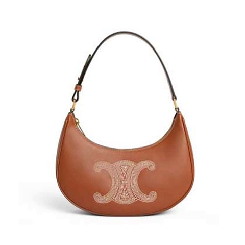TÚI Celine Women Ava Bag in Smooth Calfskin with Triomphe Embroidery