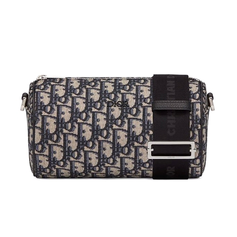 TÚI DIOR Beige and Black Dior Oblique Jacquard Roller Messenger Bag