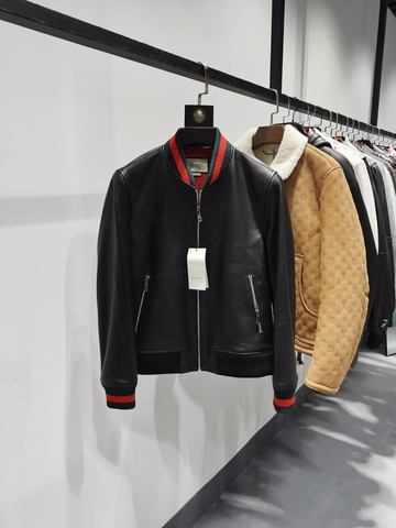 ÁO GUCCI LEATHER JACKET