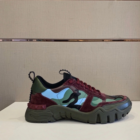GIÀY VALENTINO CAMOULFLAGE LEATHER SNEAKER SHOES AAA