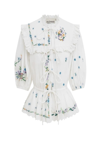 BỘ ALEMAIS HOA THÊU ALEMAIS IN COTTON High Classy