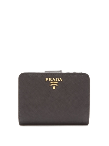 VÍ DA PRADA Compact zip-around saffiano leather wallet