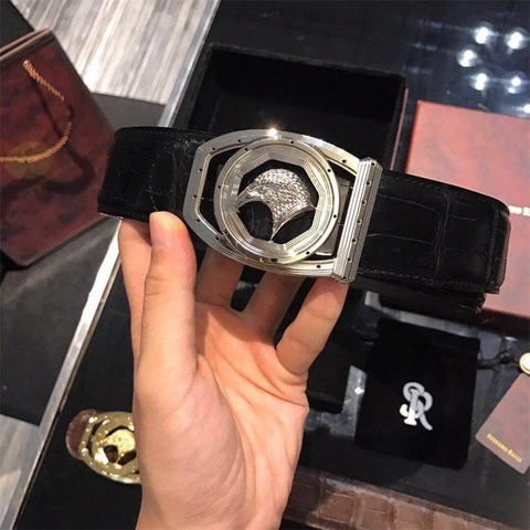 DÂY LƯNG STEFANO RICCI CROCODILE LEATHER DA CÁ SẤU Belt Khóa bạc