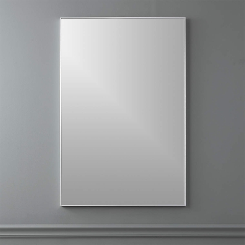 GƯƠNG ACURA WHITE WOOD RECTANGULAR WALL MIRROR