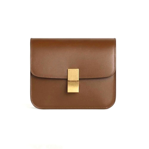 TÚI Celine Women Teen Classic Bag in Box Calfskin-Brown