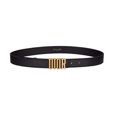 DÂY LƯNG Dior Women D-Fence Belt Black Smooth Calfskin 30 MM