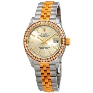 ĐỒNG HỒ ROLEX Lady-Datejust Silver Dial Ladies Steel and 18kt Yellow Gold Jubilee Watch