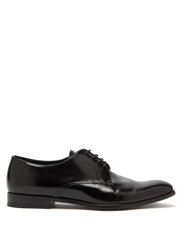 GIÀY PRADA  Polished-leather derby shoes