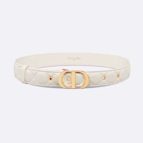 DÂY LƯNG Dior Women 30 Montaigne Belt Latte Cannage Calfskin 30 MM