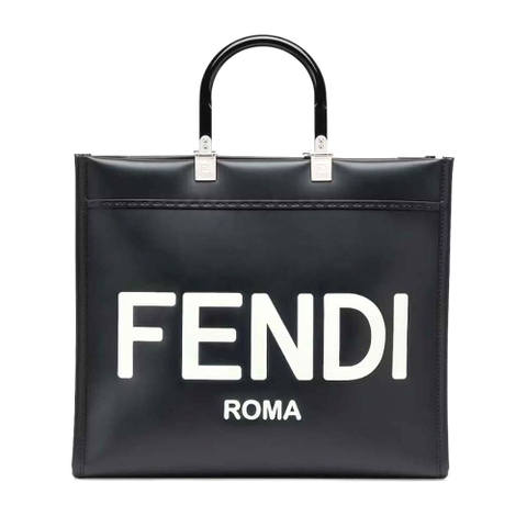 TÚI Fendi Women Sunshine Medium Black Leather Shopper