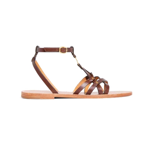 DÉP SANDALS Celine Women Taillat Triomphe Sandal in Vegetable-Tanned Calfskin